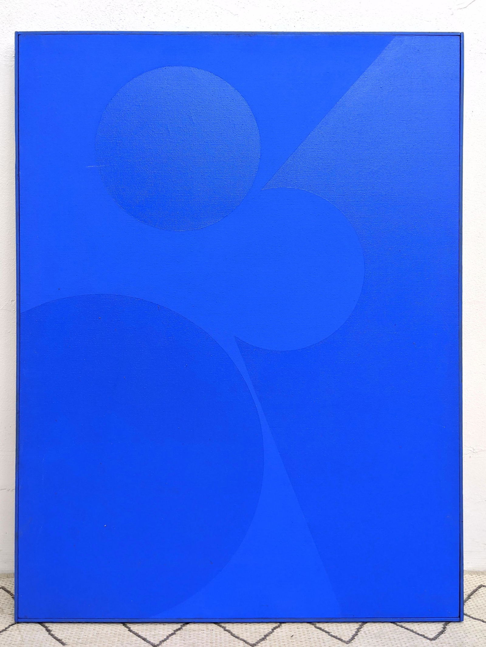 WILMA DICK Modernist Oil Painting on Canvas. Blue Tone (1 of 11)