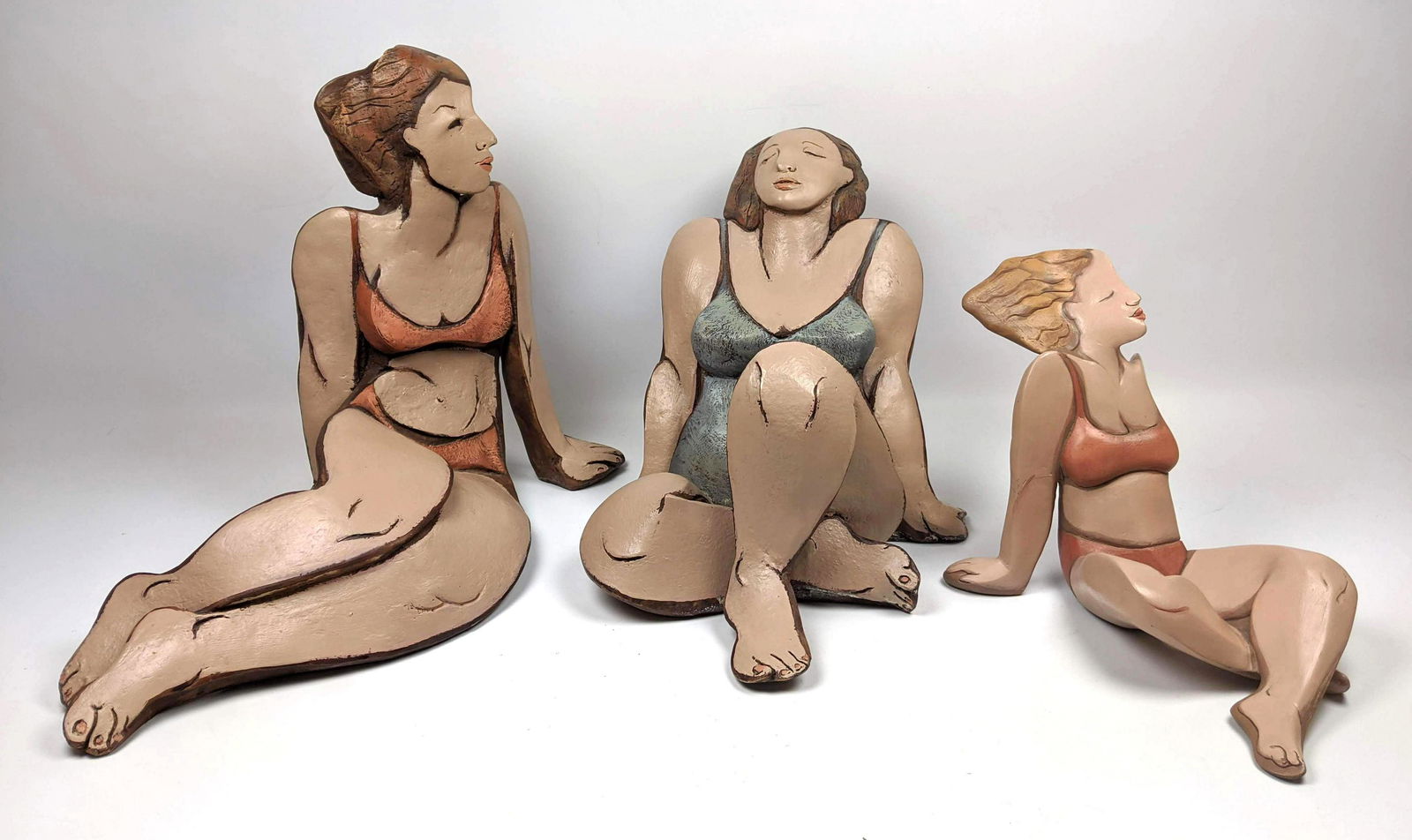 3pcs LYNDA PLEET Bathing Beauties Sculptures. (1 of 20)