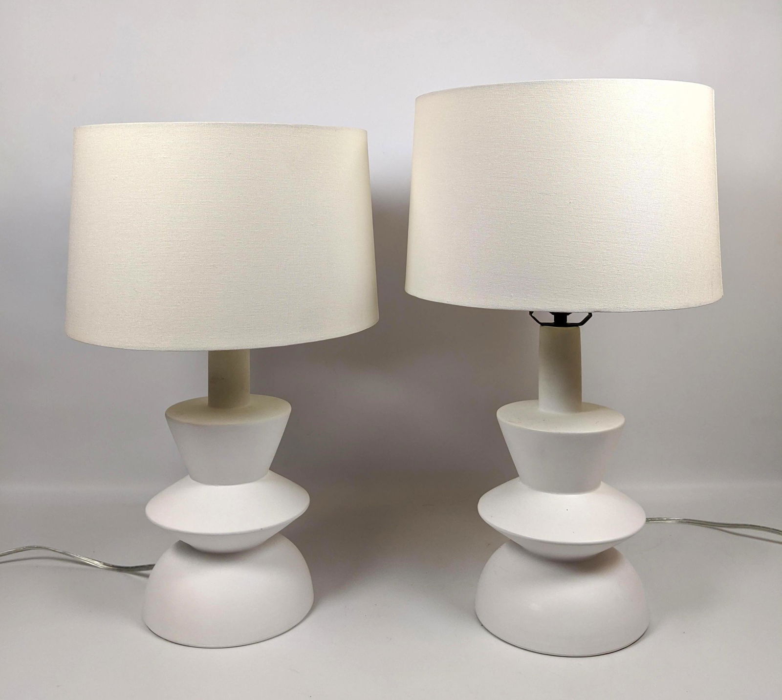 Pair West Elm Modernist Style Table Lamps. (1 of 9)