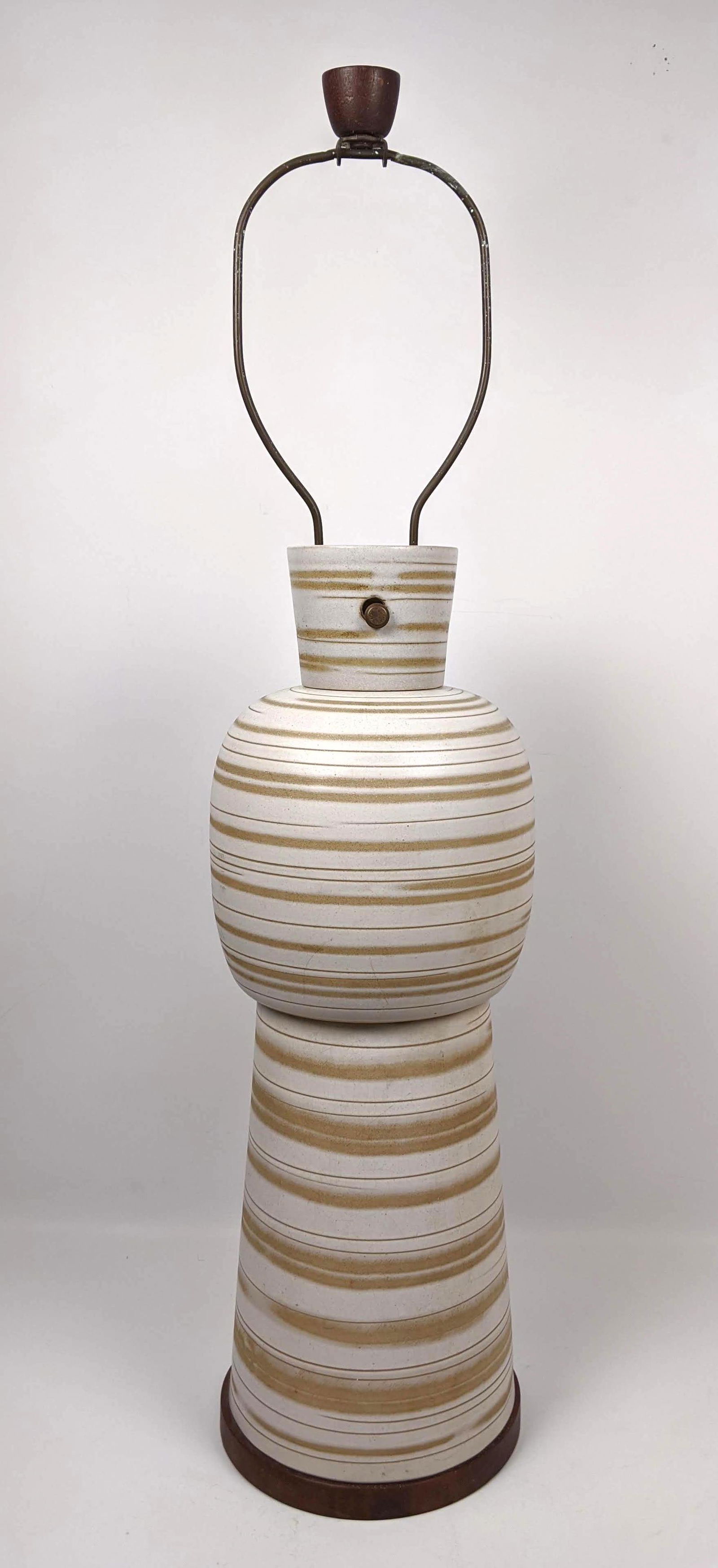 JANE & GORDON MARTZ Attributed Ceramic Table Lamp. Deco (1 of 10)