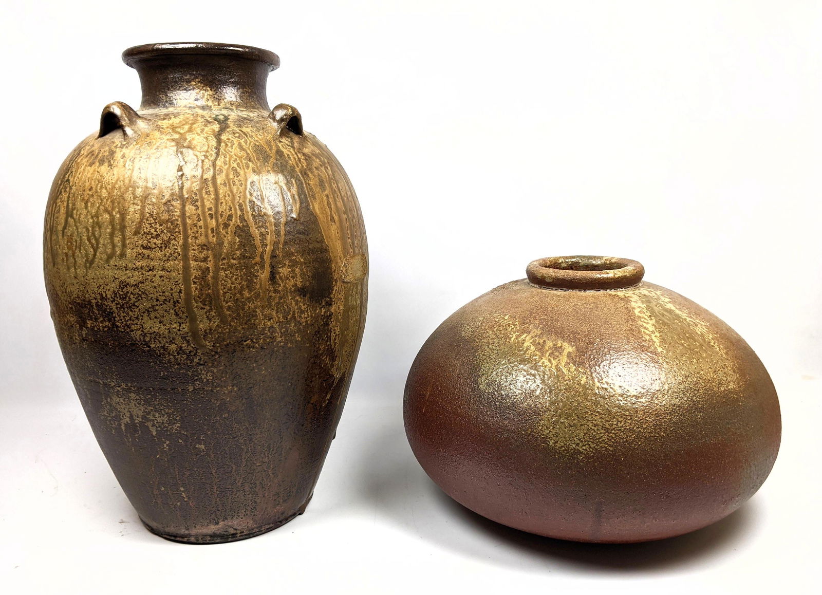 2pcs Large Studio Pottery Vase Vessels. 1 Signed JUDY a (1 of 17)