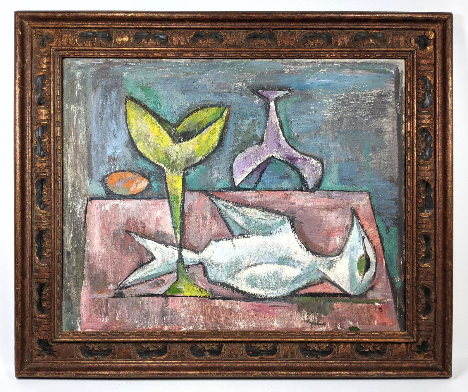 EMANUEL ROMANO Oil Painting on Board. Dead Bird on tabl (1 of 13)