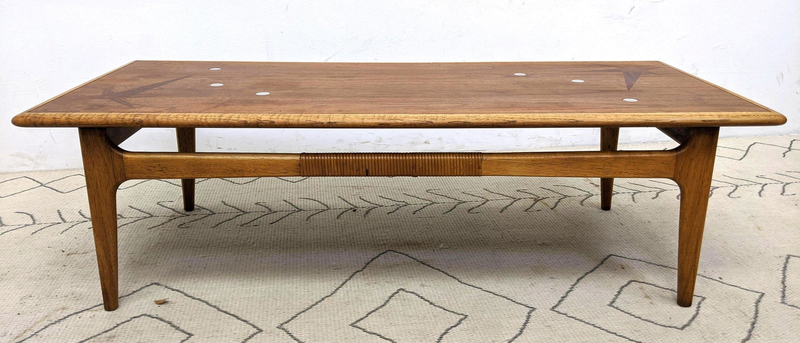 LANE Mid Century Modern  Coffee Cocktail Table.  Inlaid (1 of 11)