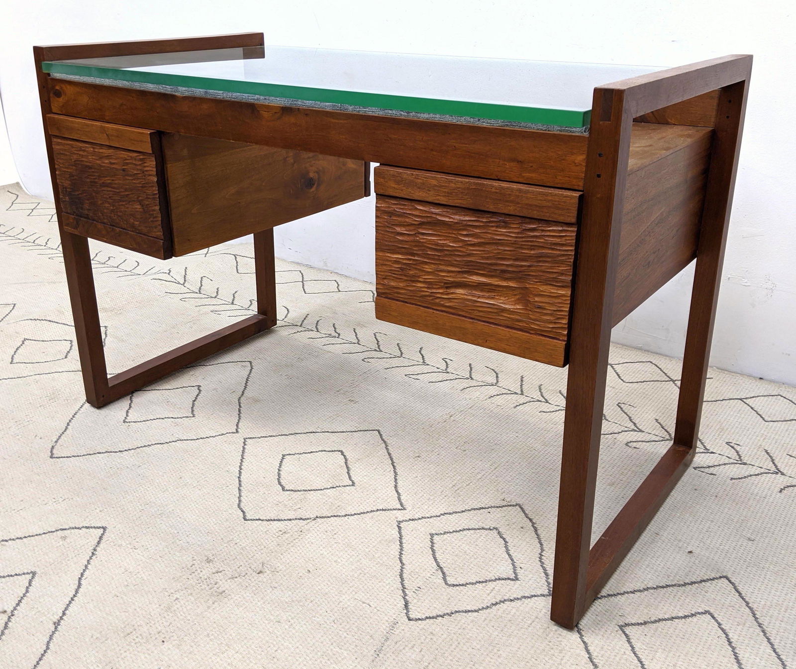 Phil Powell Artisan Double Pedestal Desk. Sculptural Ca (1 of 14)