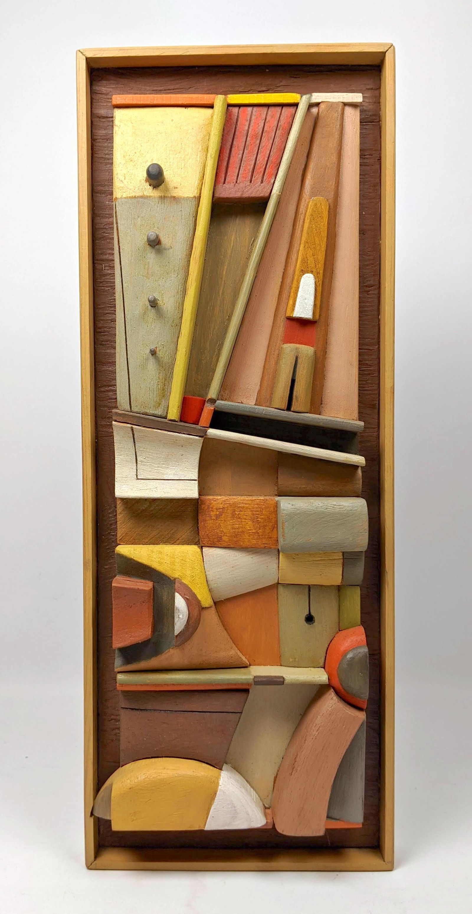 DAN MILLER Wood Wall Sculpture. WITHIN. Wood constructi (1 of 9)