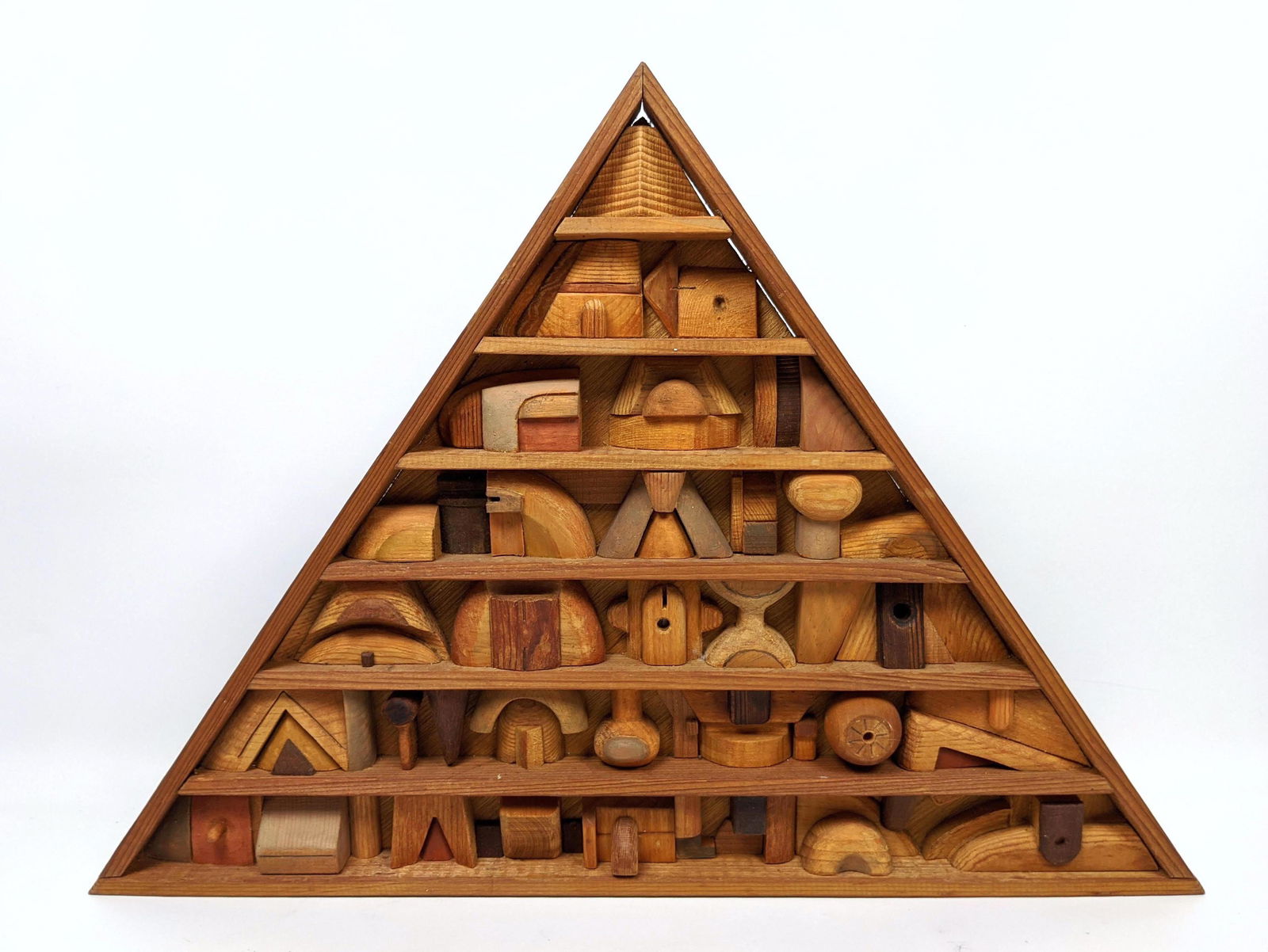 DAN MILLER Wood Wall Sculpture. WITHON THE PYRAMID. Geo (1 of 9)
