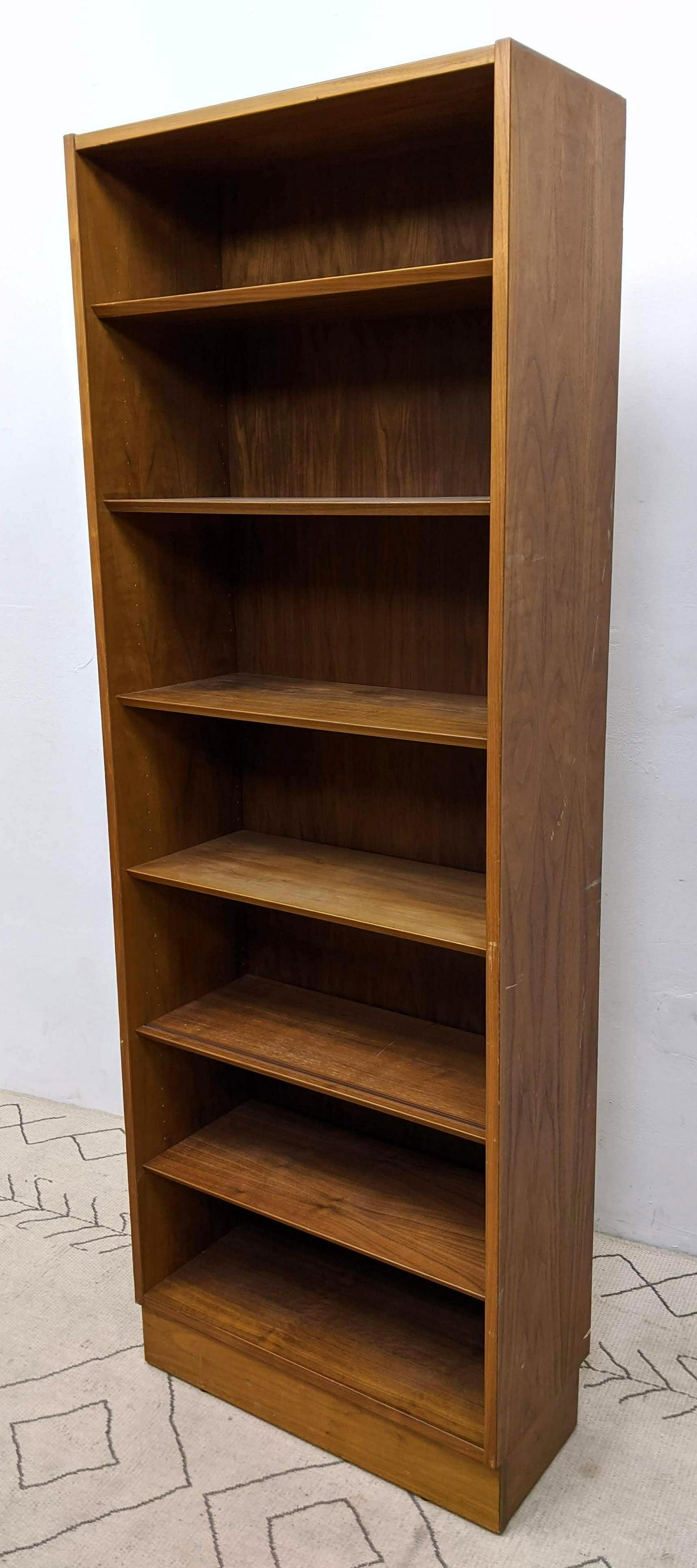 HUNDEVAD Danish Teak Bookshelf. Missing doors.: HUNDEVAD Danish Teak Bookshelf. Missing doors. -- Dimensions: H: 77 inches: W: 27.5 inches: D: 12 inches ---