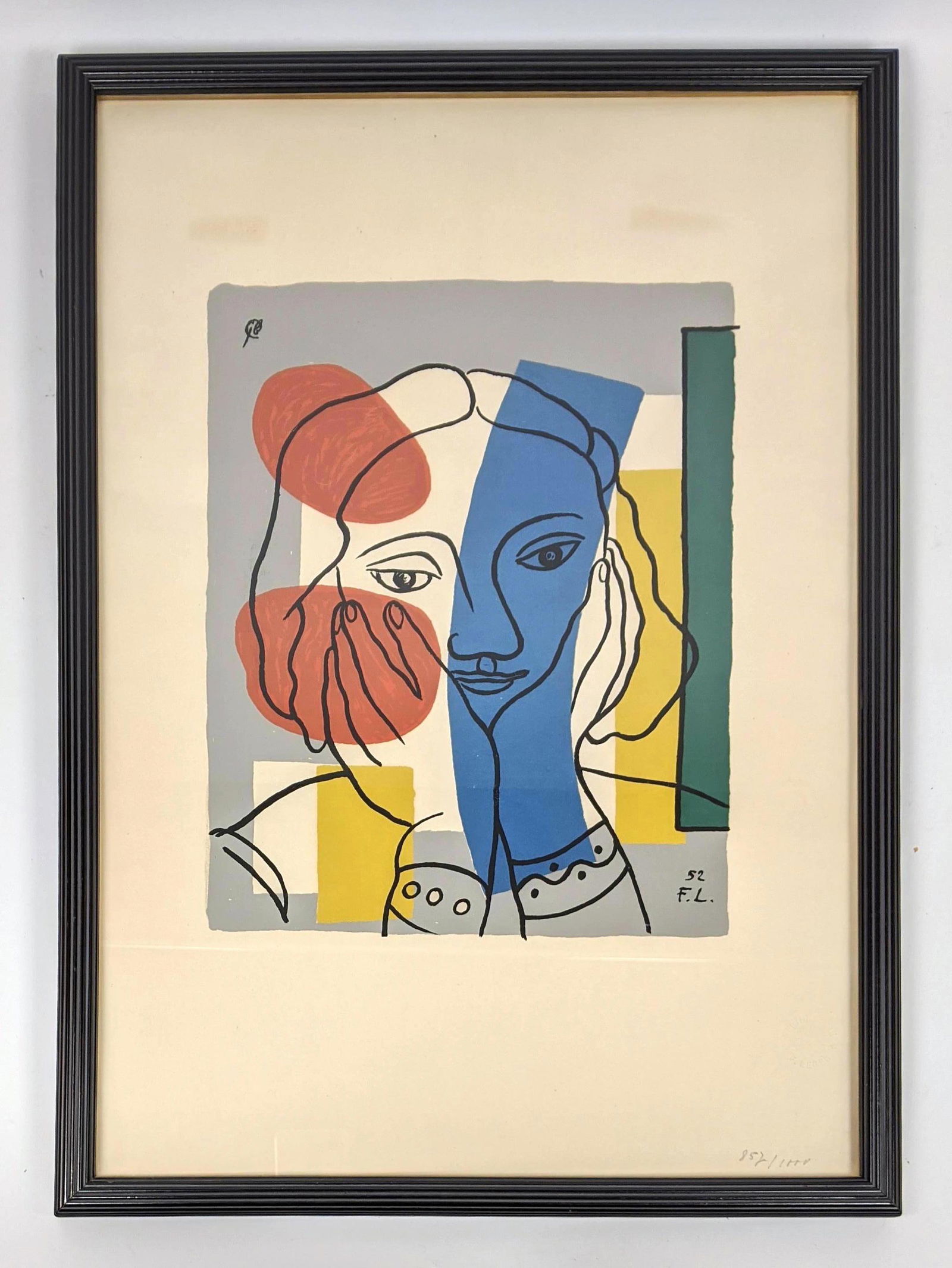 FERNAND LEGER Serigraph Print Numbered 852/1000. Paper (1 of 9)