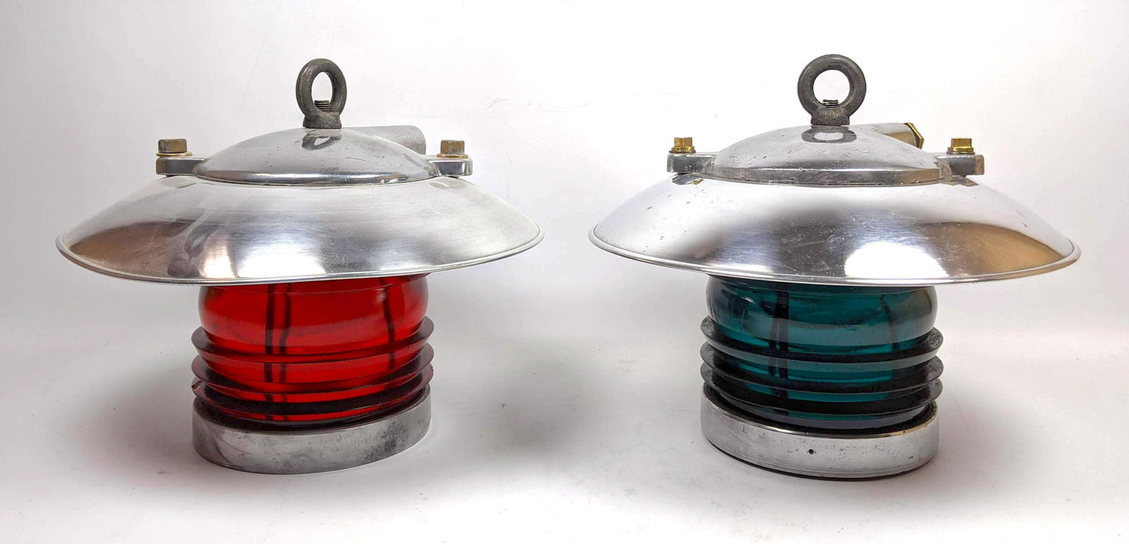 2 CCCP Russian Ships lights. Polished metal and Colored (1 of 13)