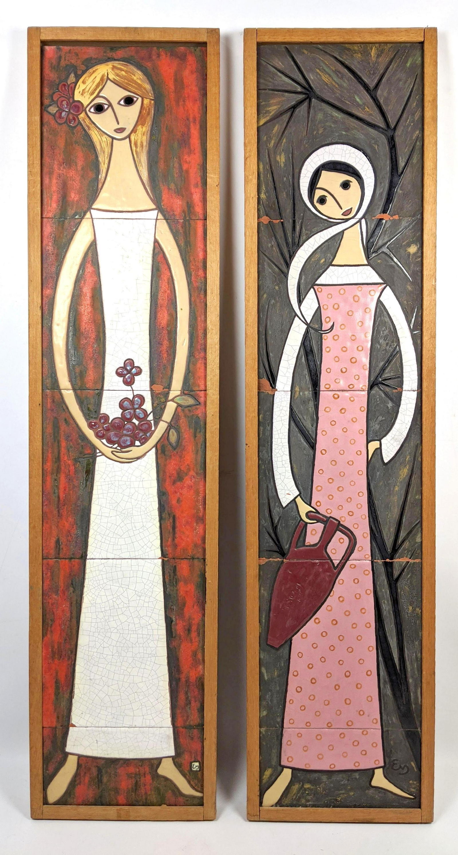 Pr MICHAEL MICHAILIDIS Tile Art, Two ladies. (1 of 17)