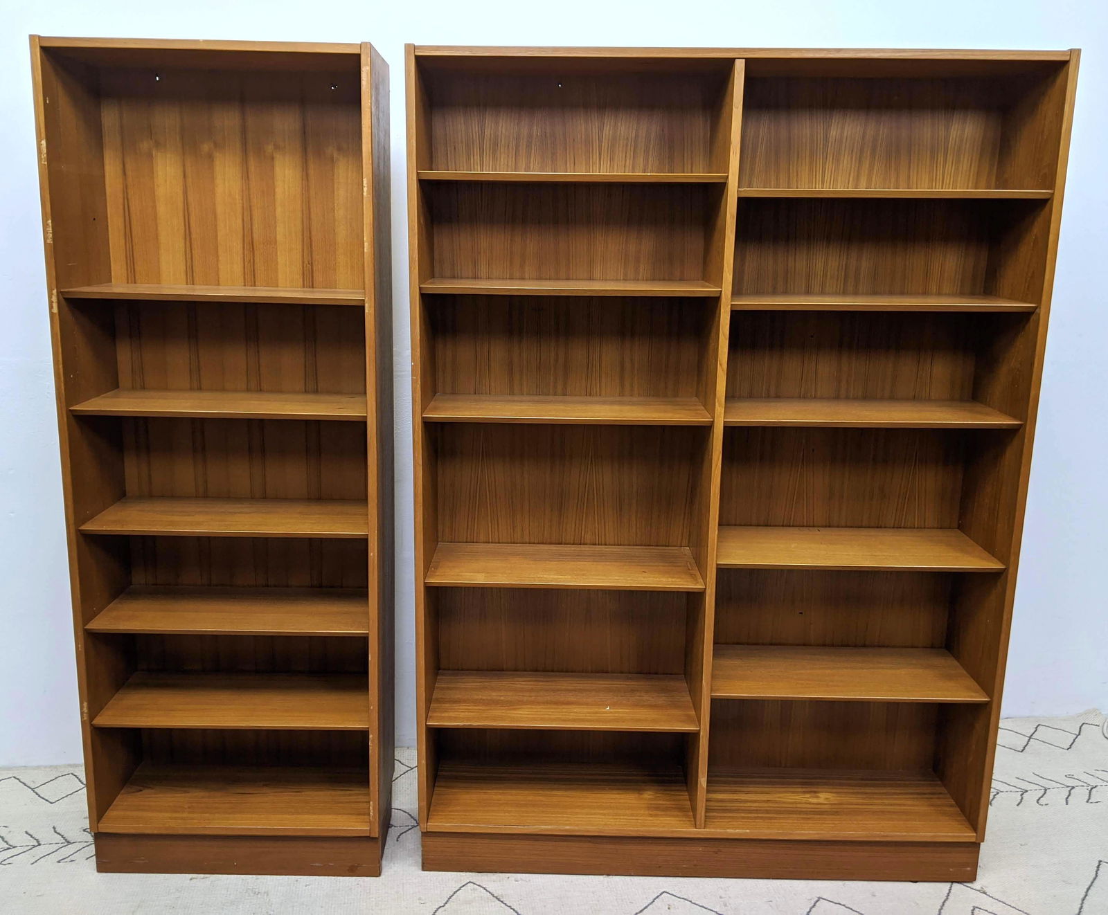 2pc HUNDEVAD Modernist bookshelves. Single width and on (1 of 20)