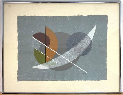 CESAR DOMELA Abstract Geometric Lithograph Print.  Sign: CESAR DOMELA Abstract Geometric Lithograph Print. Signed and Numbered. -- Dimensions: Image Size: H: 20 inches: W: 26 inches ---