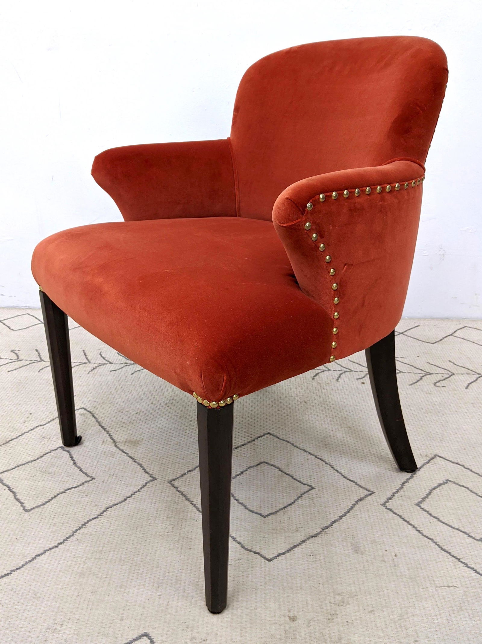 MICHAEL BERMAN Velvet Contemporary Lounge Chair.  Velve (1 of 11)
