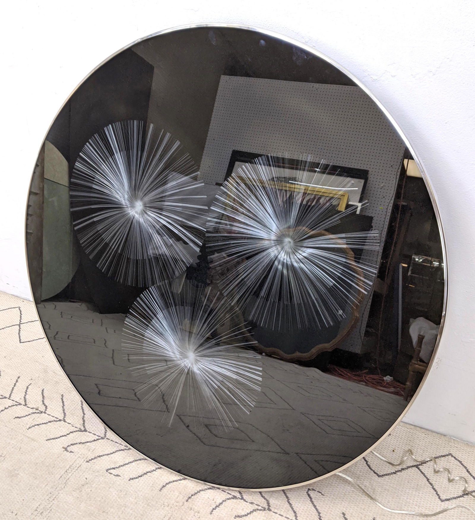 Light Up Op Art Wall Sculpture. Fiber optic art. Lamp C (1 of 13)