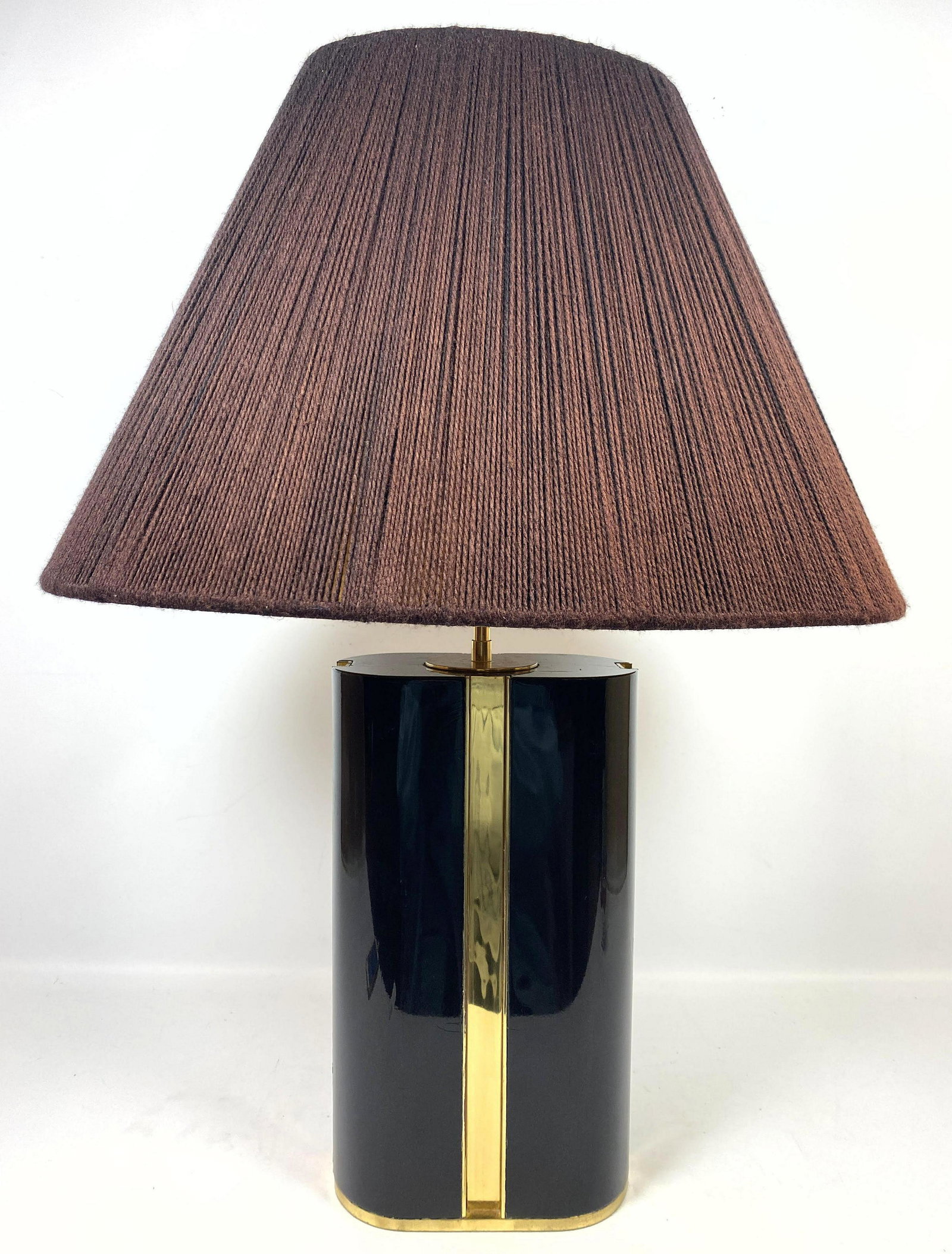 KARL SPRINGER Attributed Table Lamp. Heavy lacquer and (1 of 13)
