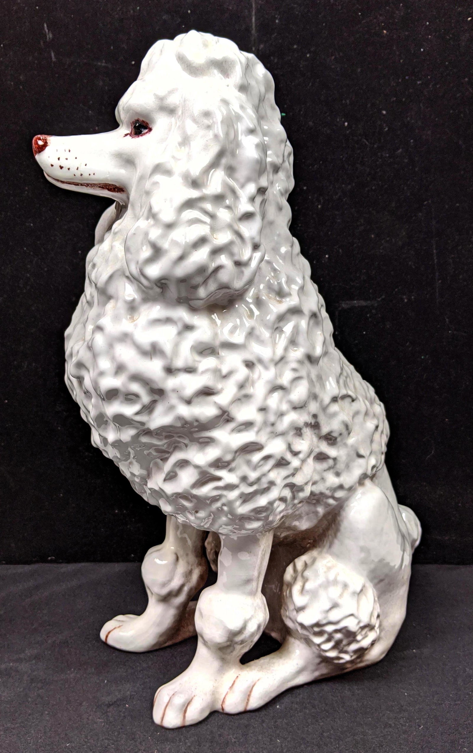 Italian Pottery Poodle Dog Sculpture (1 of 10)