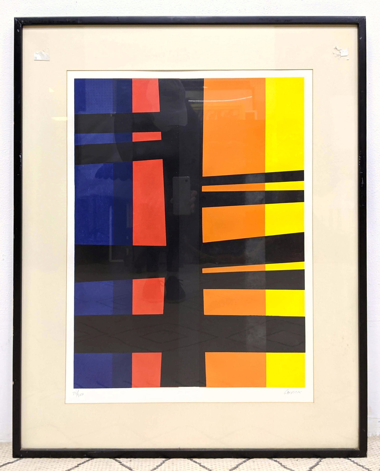TOM GARRICK Signed Modernist Graphic Print. 75/300: TOM GARRICK Signed Modernist Graphic Print. 75/300-- Dimensions: Image Size: H: 25.5 inches: W: 19 inches -- FRAME SIZE: Frame Height 34 inches - Frame Width 27 inches ---