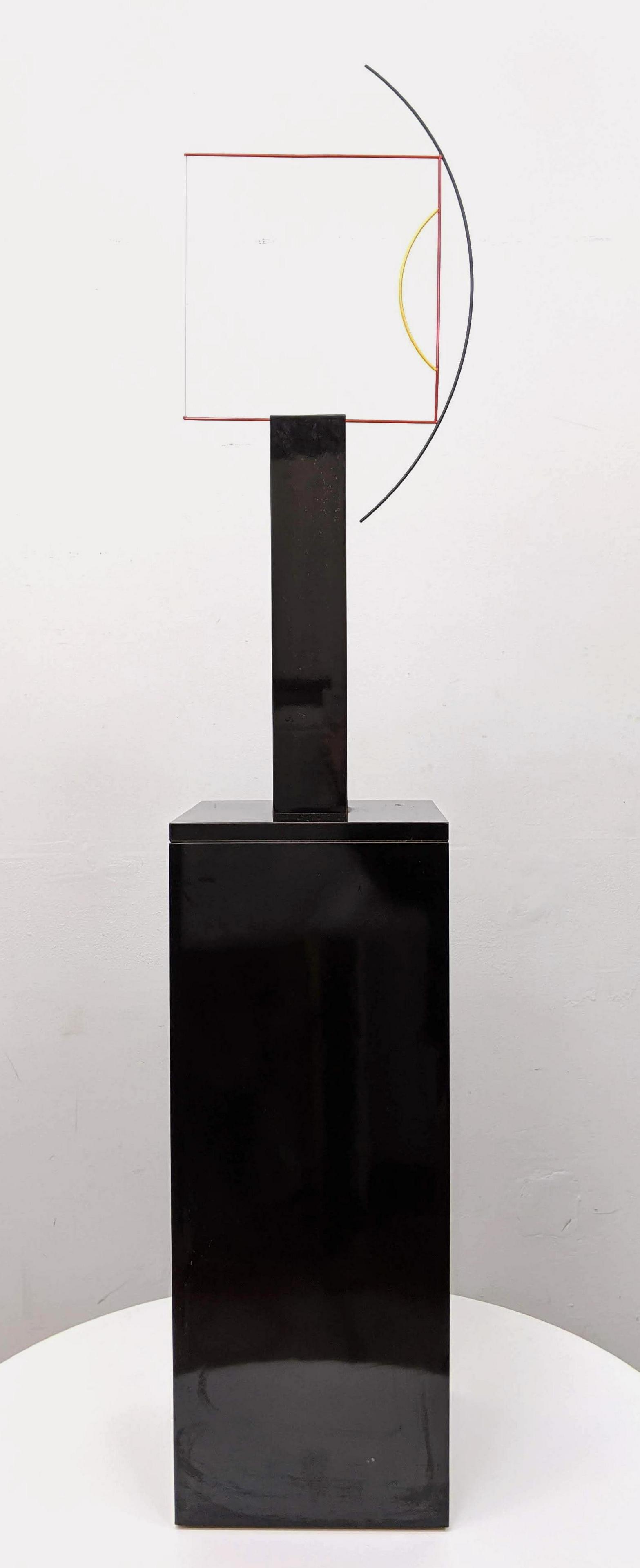 GEORGE D'AMATO Minimalist Enameled Steel Sculpture. Cur (1 of 9)