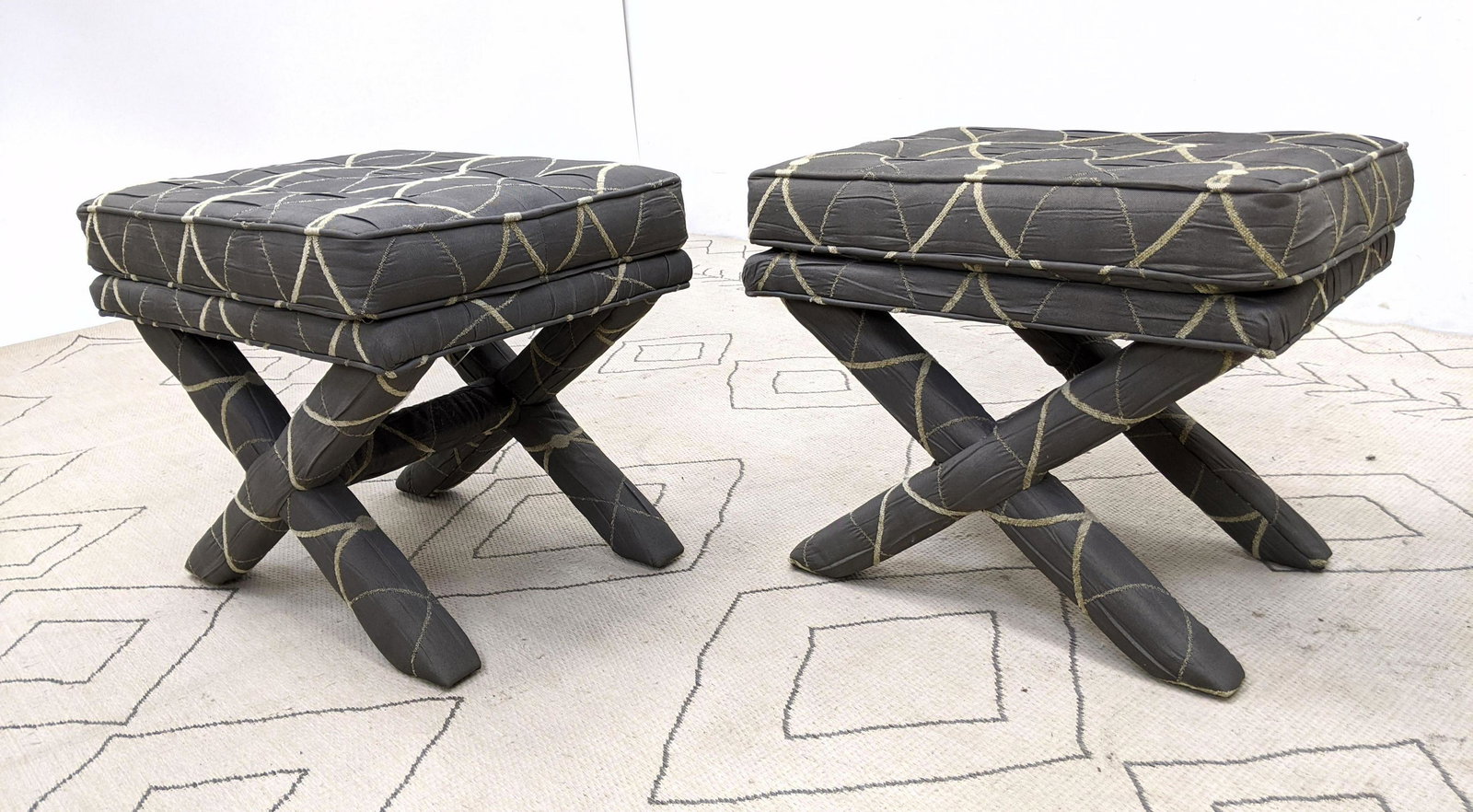 Pair Decorator x Base Stool Benches.  Manufactured by C (1 of 11)