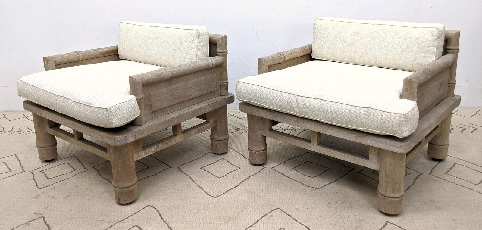 Super Pair McGUIRRE Oversized Lounge Chairs. Weathered (1 of 11)