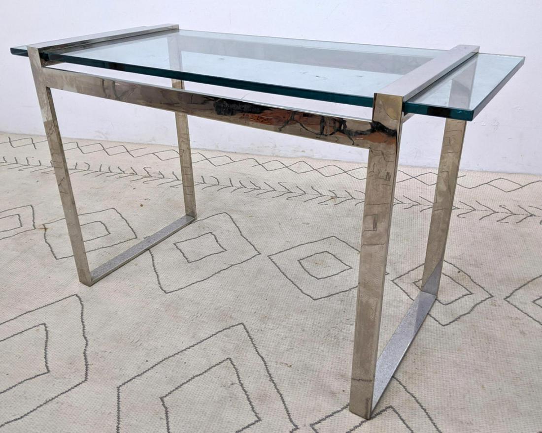 CY MANN Chrome & Glass Console Hall Table. Minimalist m (1 of 9)