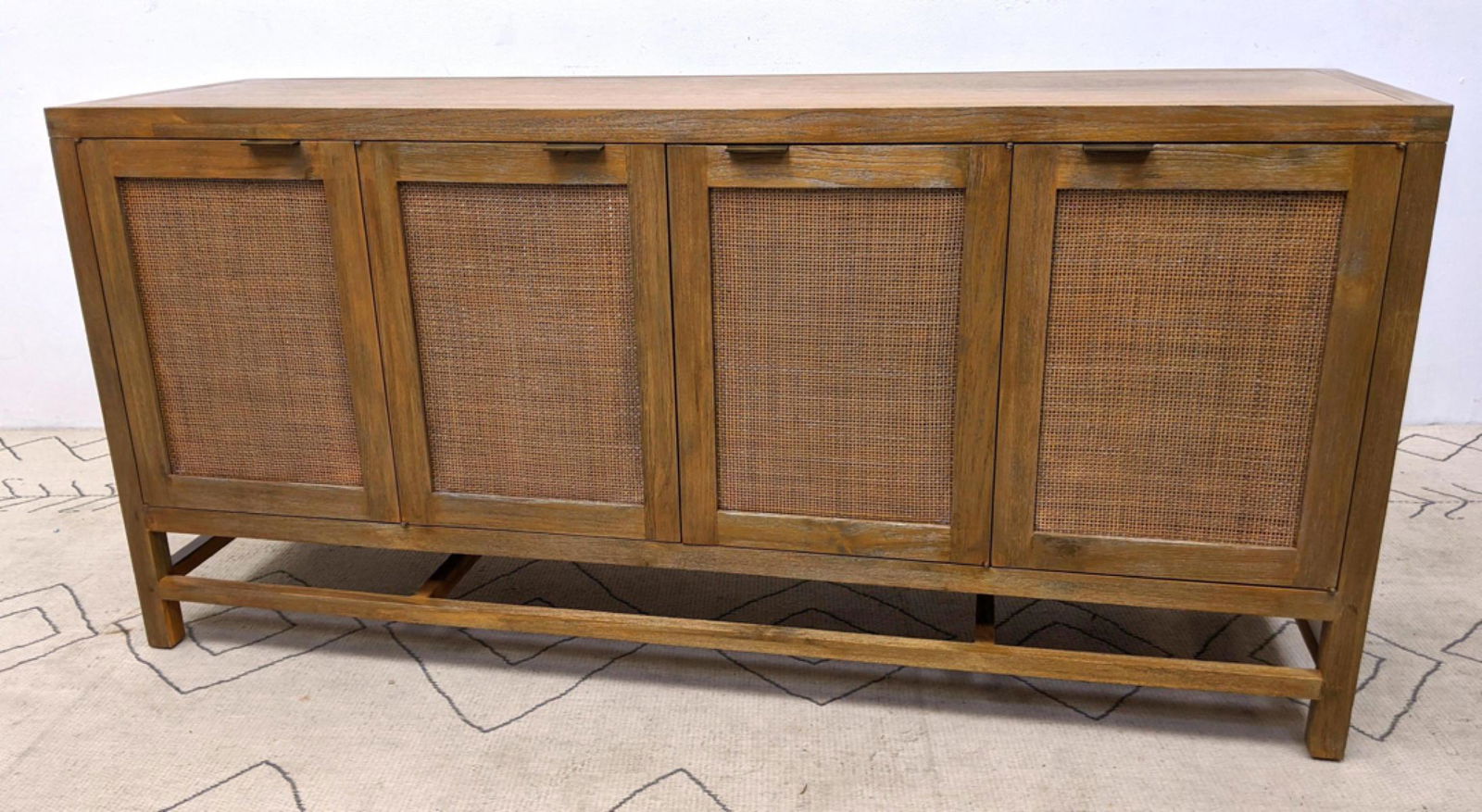Decorator Modernist Credenza Sideboard Cabinet.  4 Cane (1 of 13)