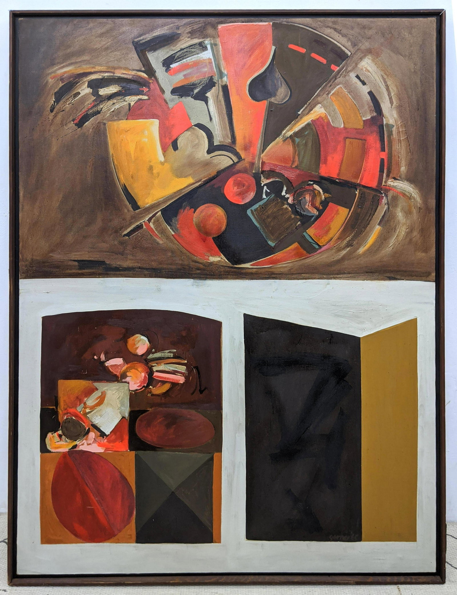 R. BERT GARNER Oil Painting on Canvas. ON THE TRAIL OF: R. BERT GARNER Oil Painting on Canvas. ON THE TRAIL OF THE ZODIAK. -- Dimensions: Image Size: H: 66.25 inches: W: 48 inches -- FRAME SIZE: Frame Height 68 inches - Frame Width 50 inches ---