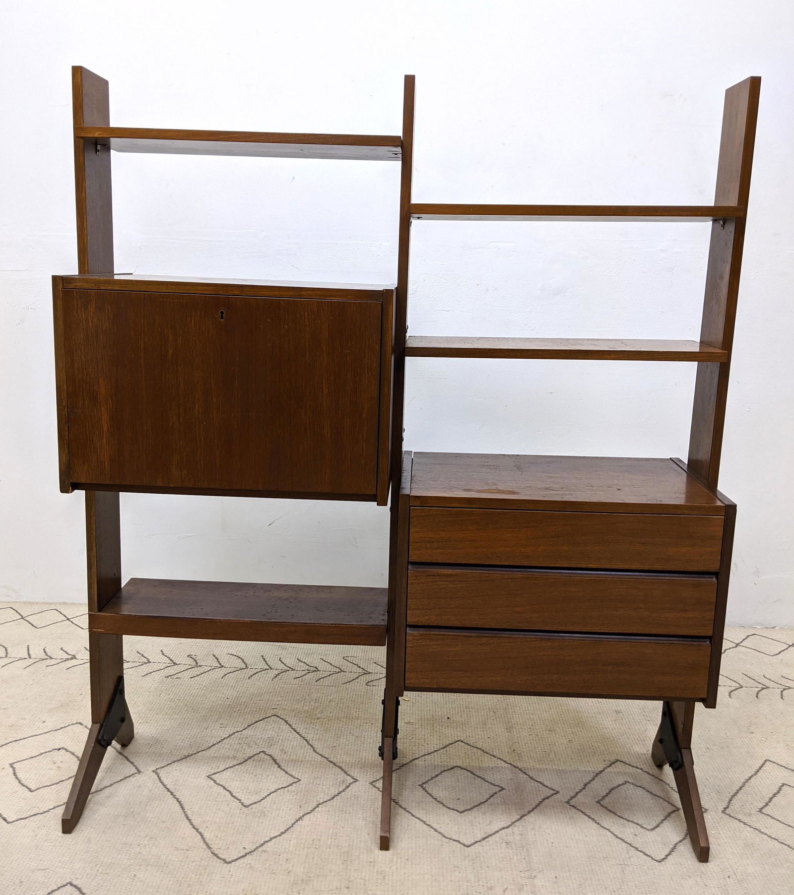 Italian Style Standing Bookcase Cabinet. Drop down sect (1 of 13)