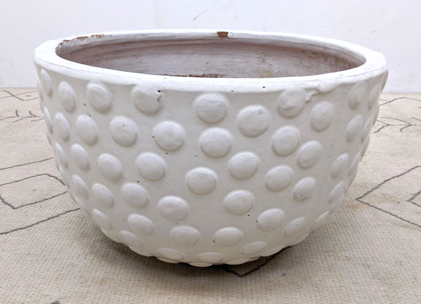 Large Modernist Style Planter with Dimpled Design. (1 of 8)