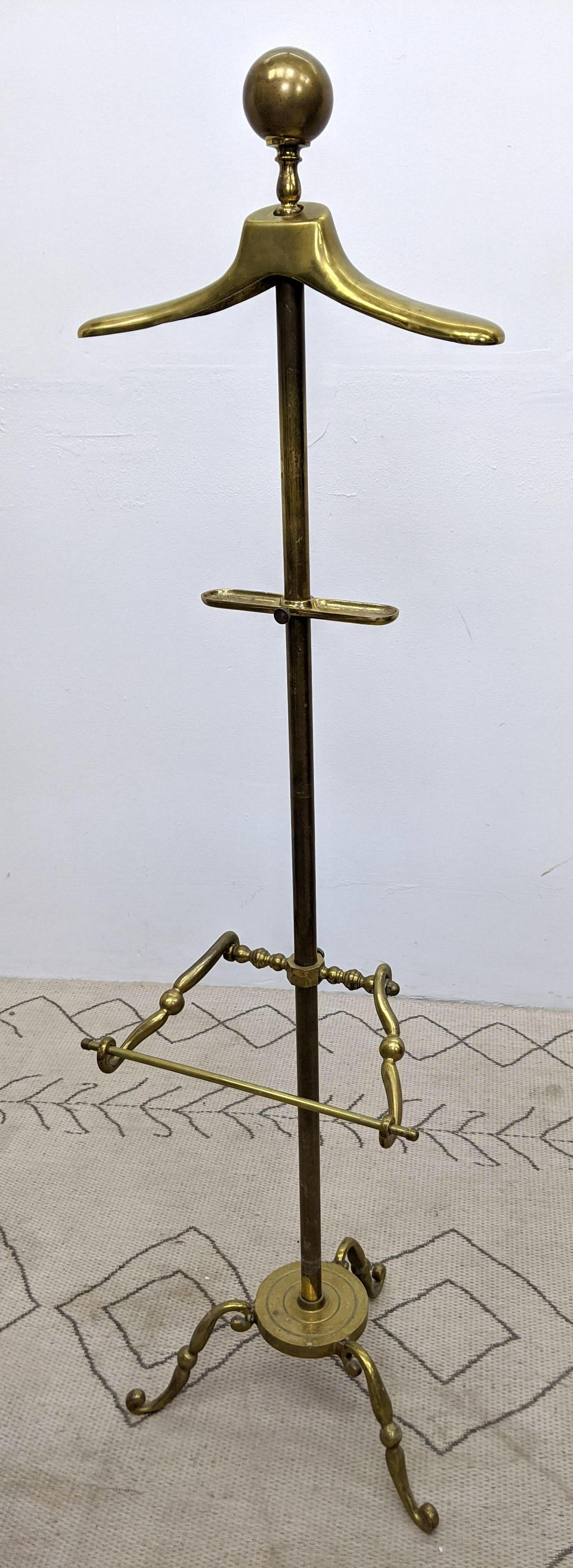 Italian Style Brass Valet Clothes Tree. Made in JAPAN. (1 of 9)