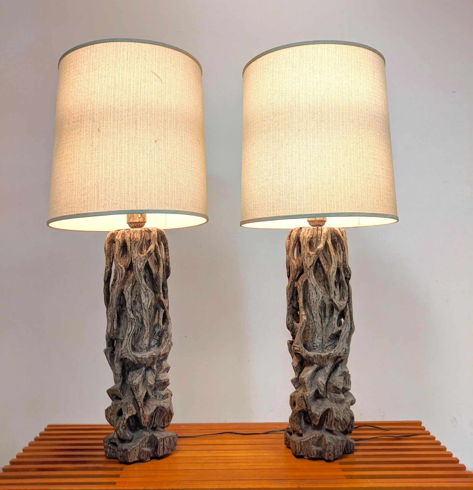 Pair James Mont Natural Form Table Lamps. Great decorat (1 of 14)