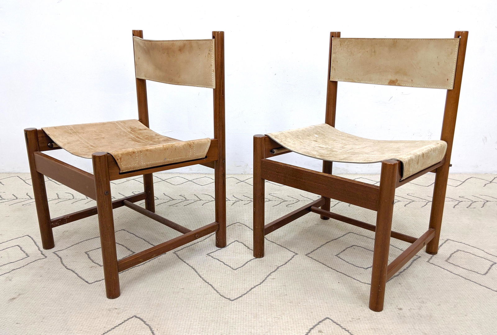 Pair MICHEL ARNOULT Safari Style Chairs. Produced in Br (1 of 17)
