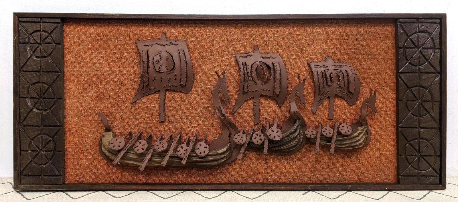 Mid Century Modern Cut Iron Viking Ships on Witco Style (1 of 10)