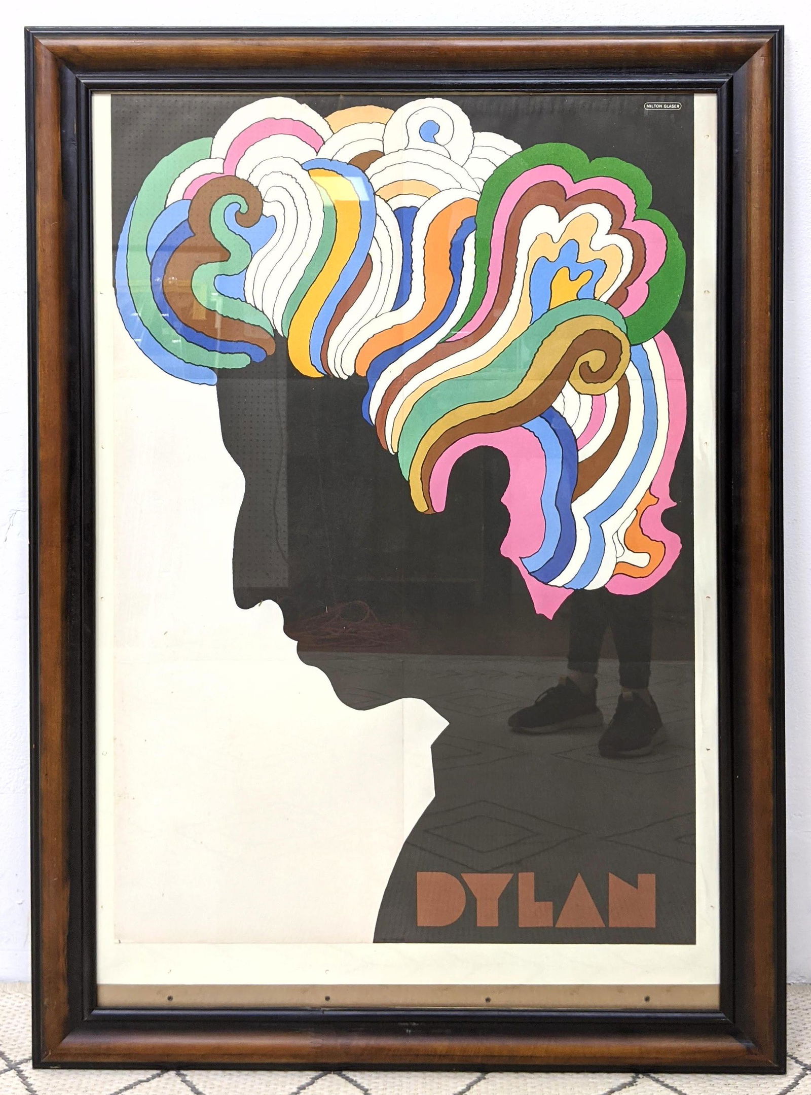 BOB DYLAN Framed Poster. Milton Glaser. Framed under gl (1 of 8)