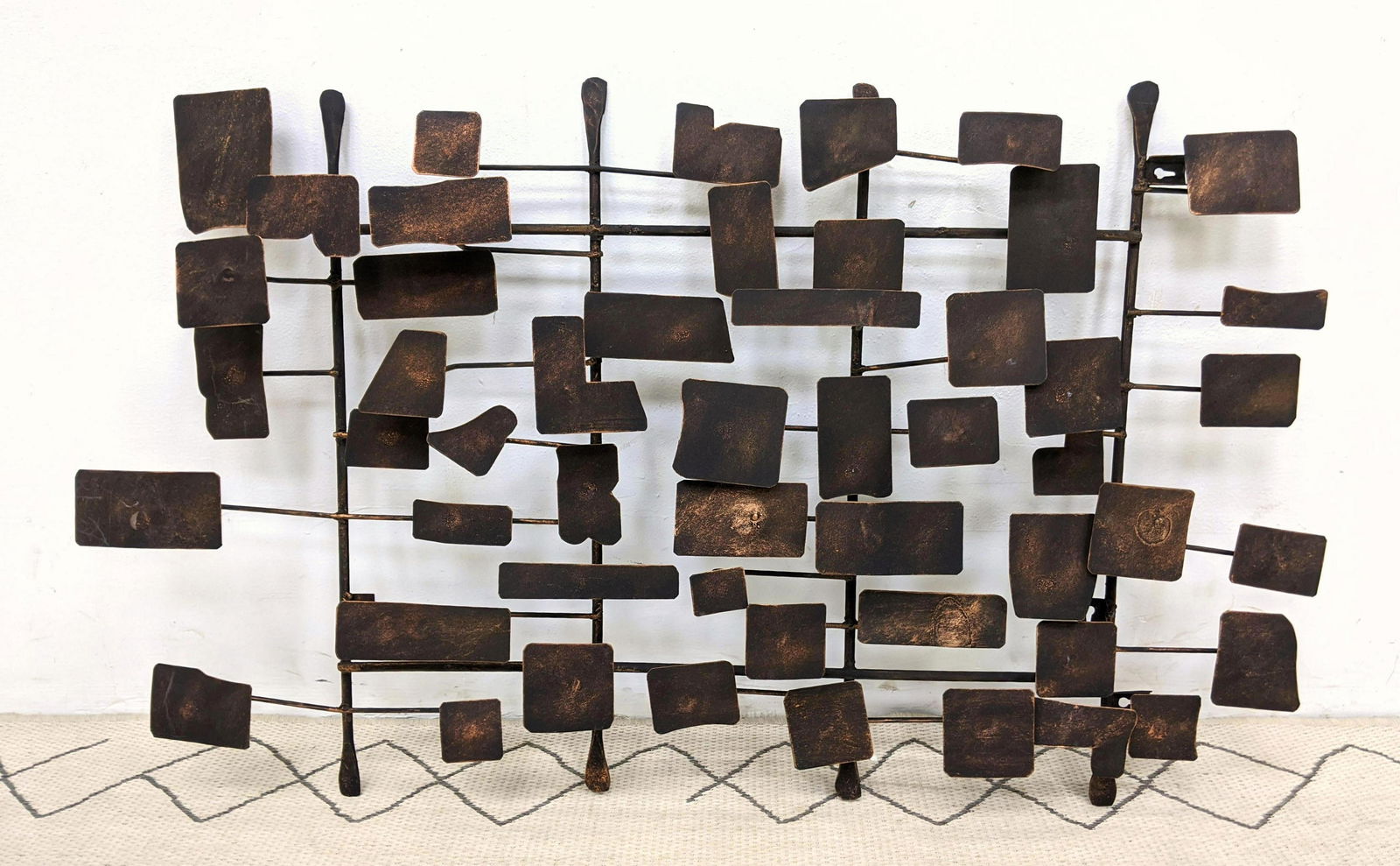 Large Brutalist Welded Metal Wall Sculpture (1 of 8)