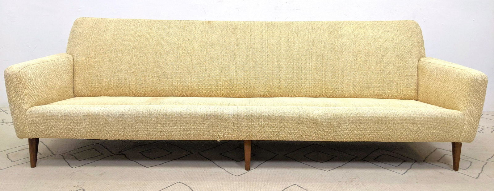 Danish Modern Modernist Sofa Couch. Teak Tapered Legs. (1 of 10)