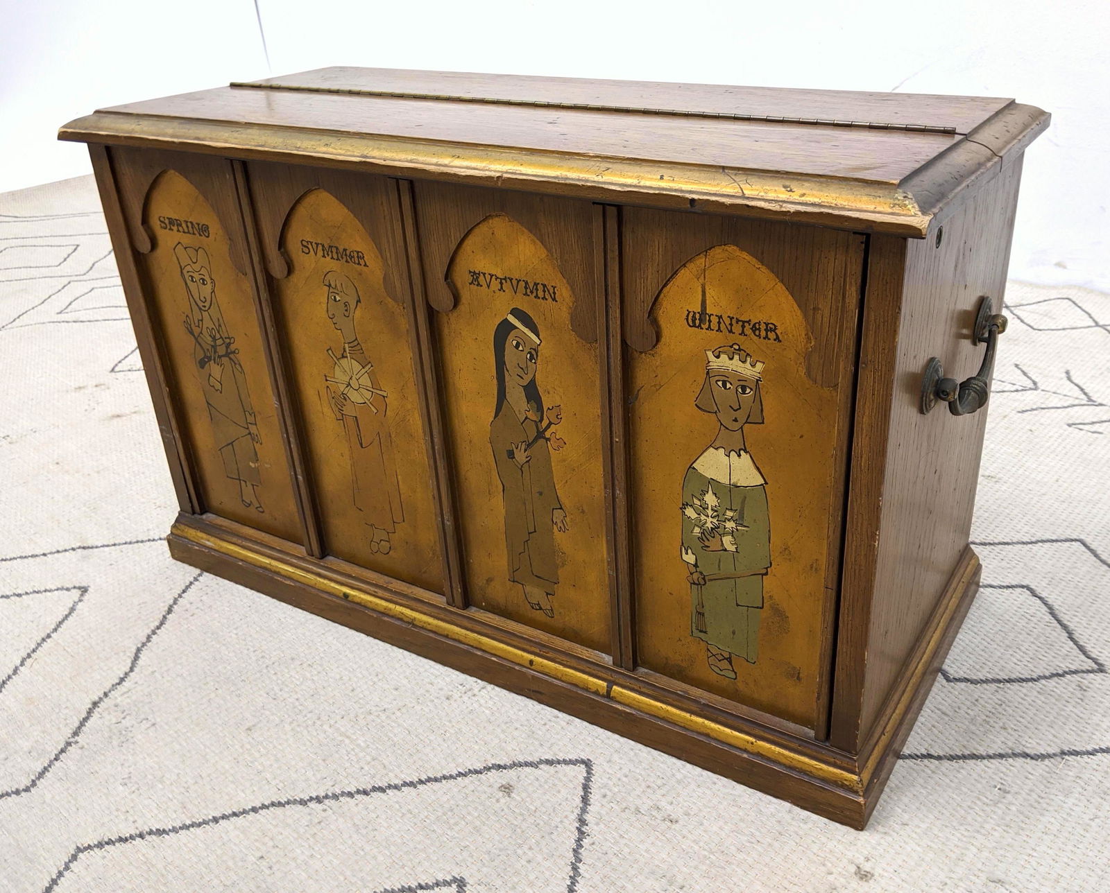 Decorative 4 Seasons Bar Cabinet with Hinged Top. (1 of 15)