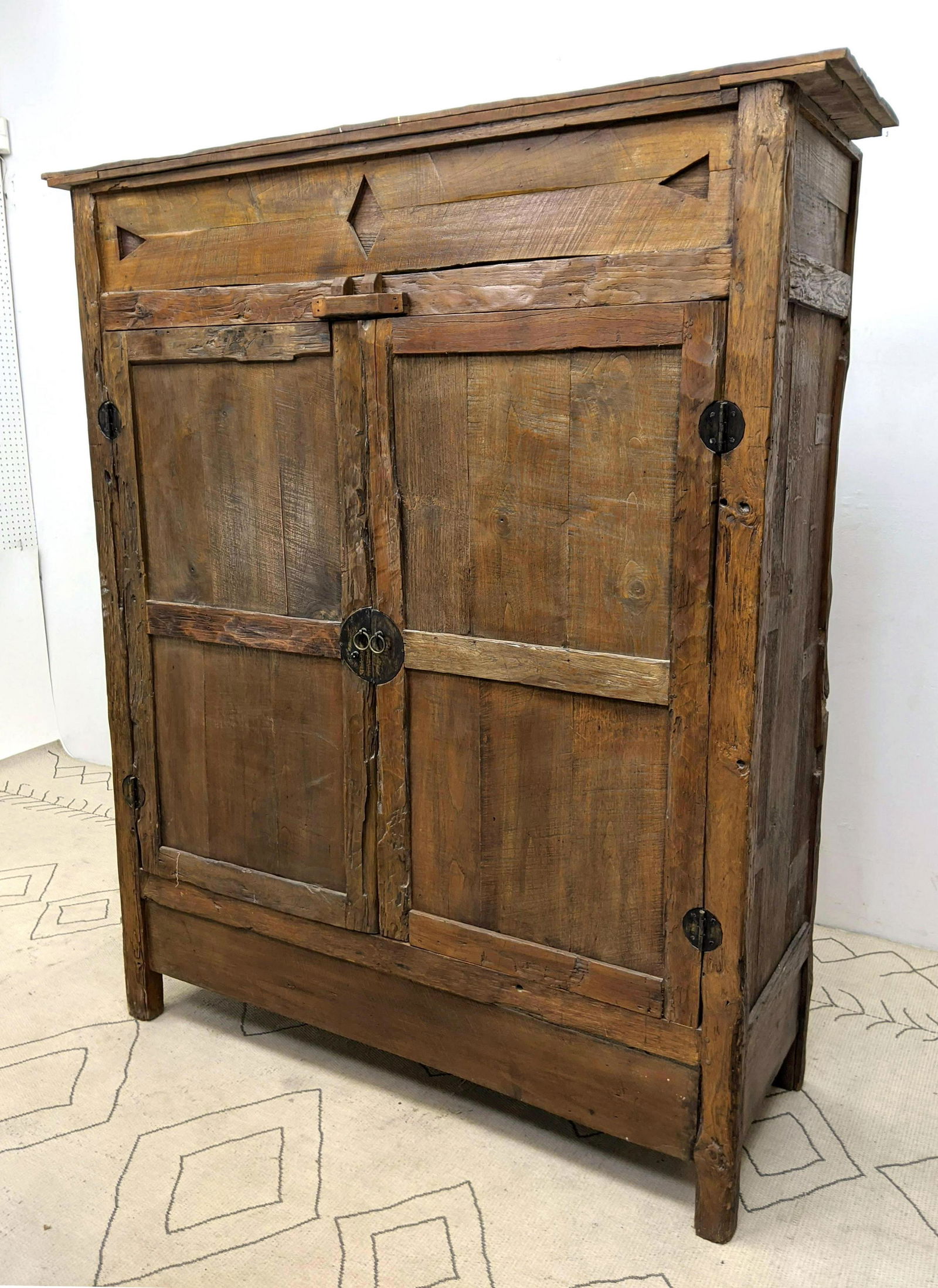 Large Rustic 2 Door Storage Cabinet. Asian style Tall S (1 of 15)