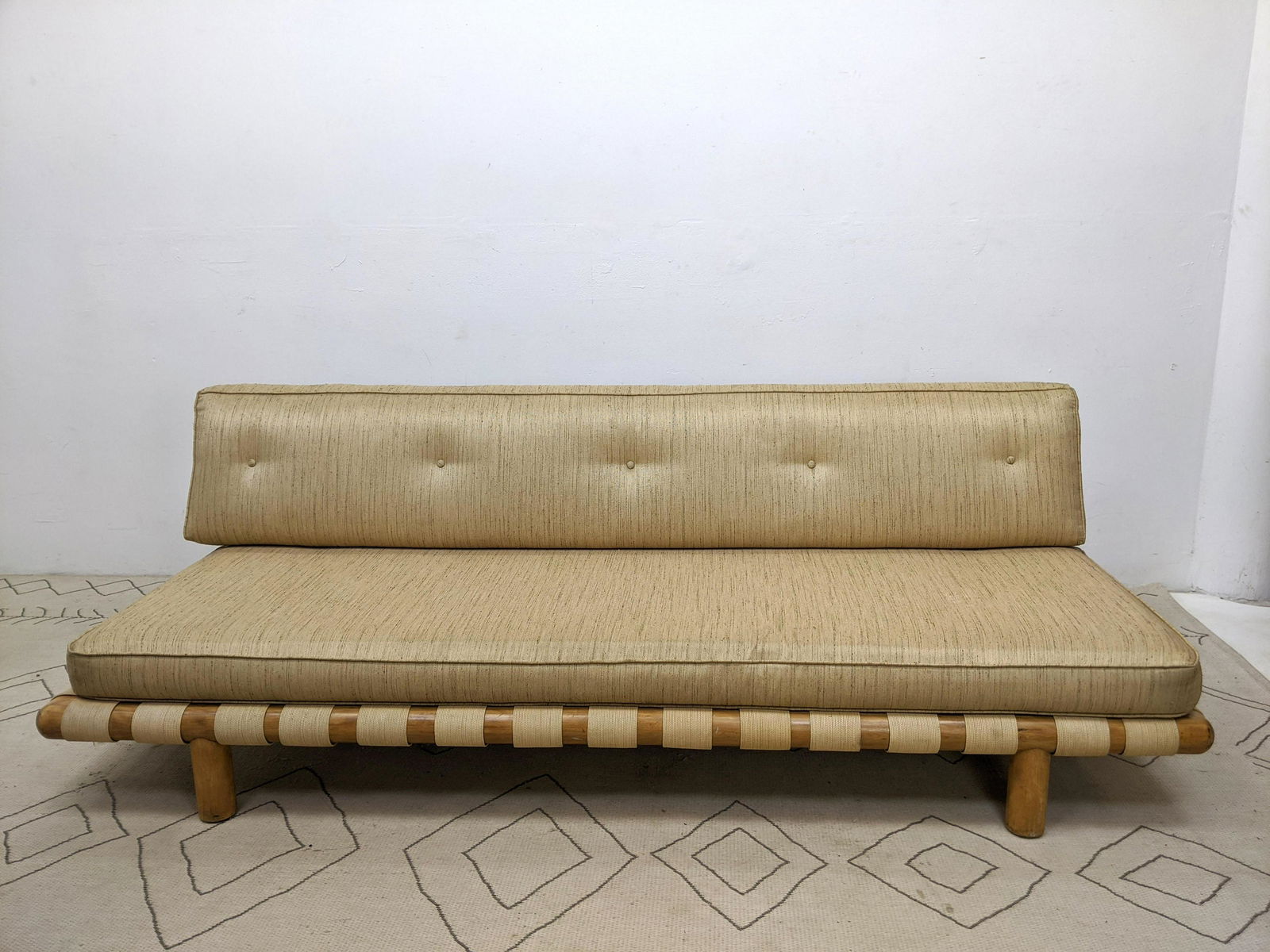 ROBSJOHN GIBBINGS Long Modernist Sofa Couch. Light hori (1 of 15)