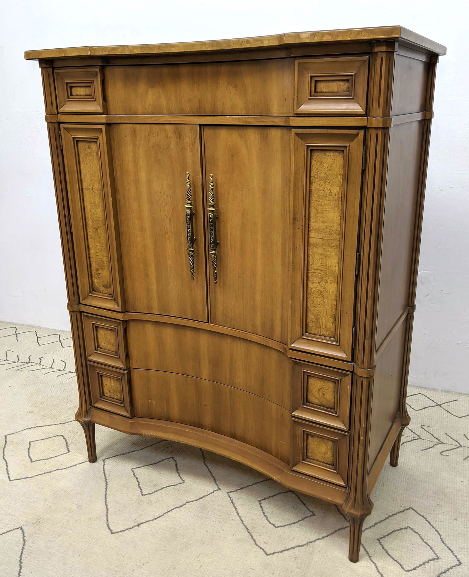 HELEN HOBY BAKER Tall chest Dresser. Concave front. (1 of 20)