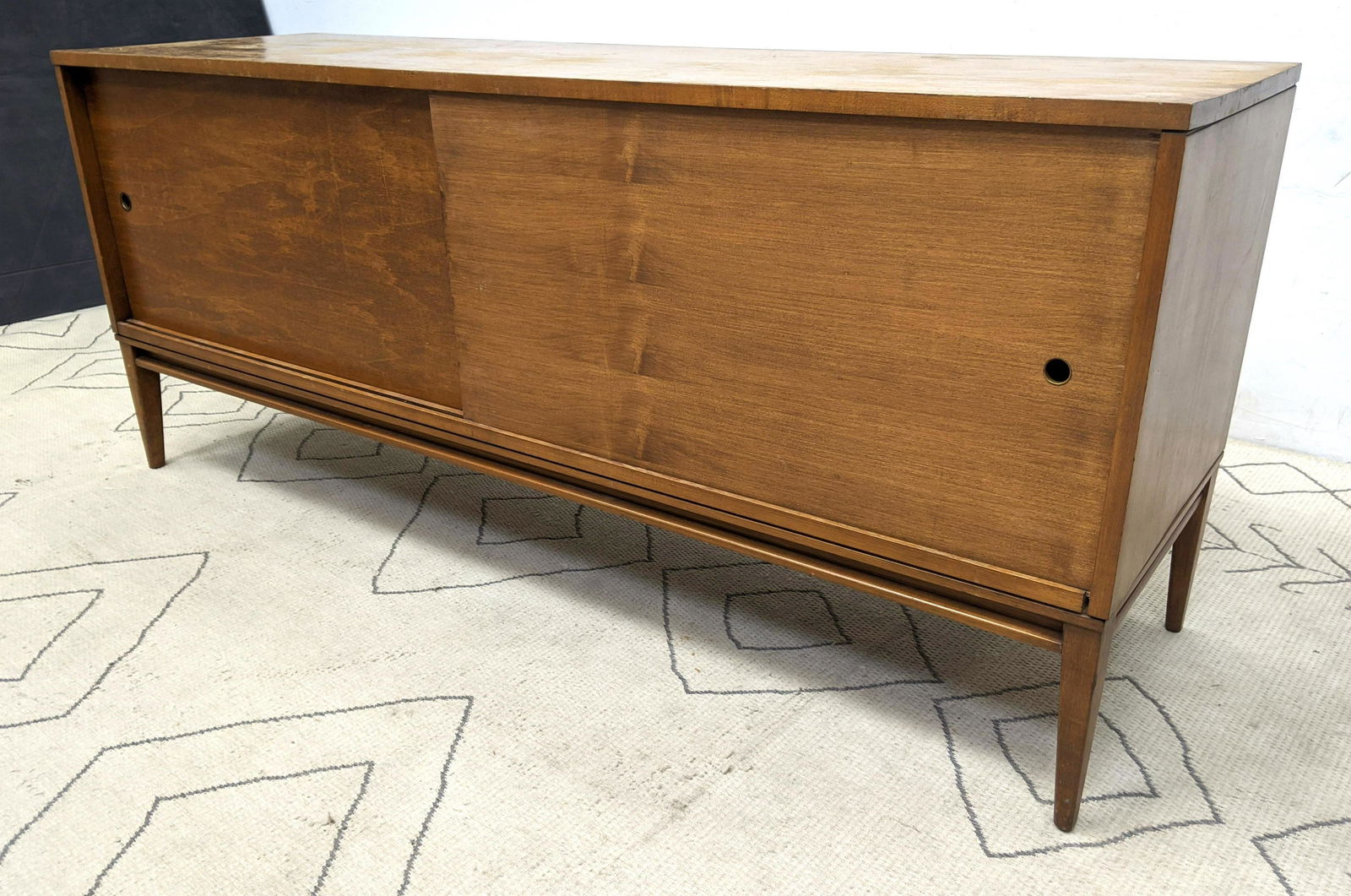 Paul McCobb Attributed Low Cabinet with Sliding Doors. (1 of 13)