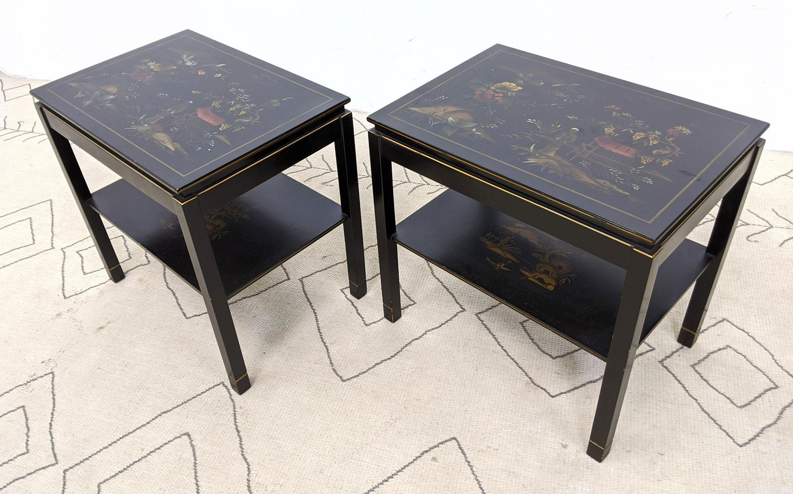 Pair KATHERINE HERRICK Lacquer Painted Side End Tables. (1 of 13)