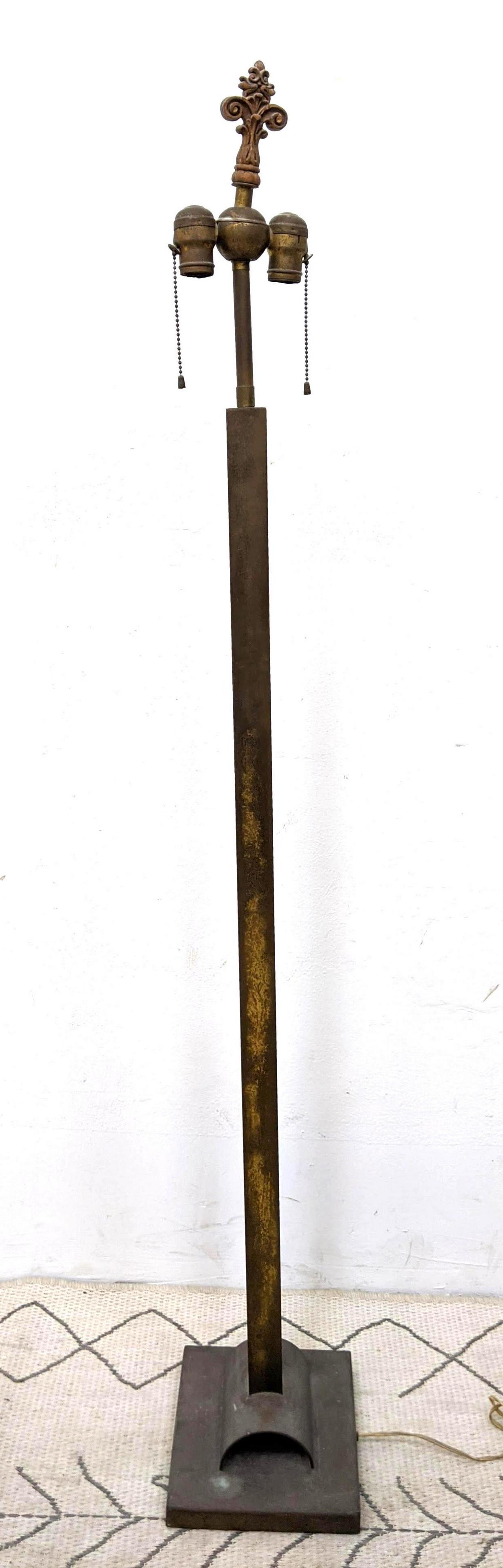 Vintage Iron Floor Lamp.  Worn Heavy Bronze finish. (1 of 11)