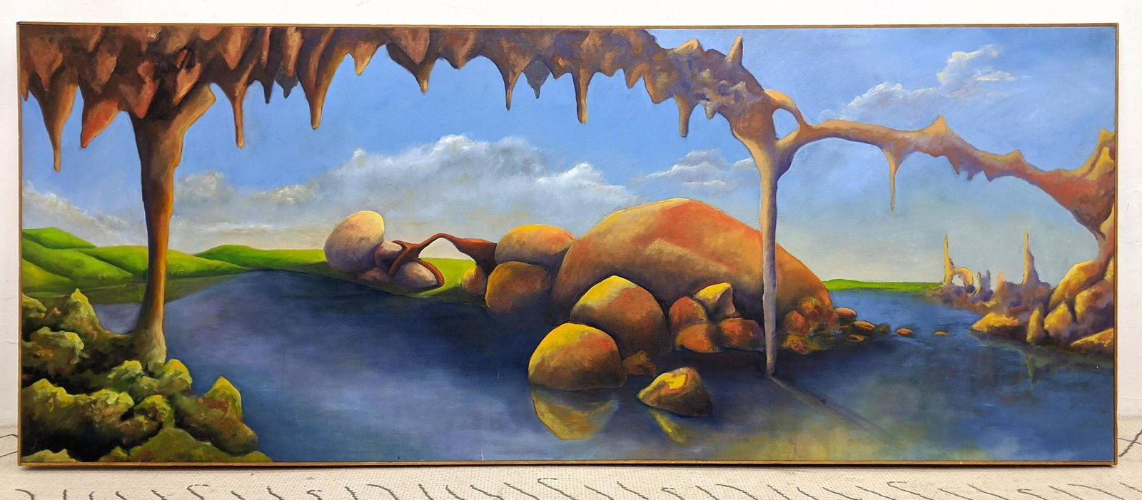 Large Surrealist Oil Painting on Canvas. Abstract Lands (1 of 7)