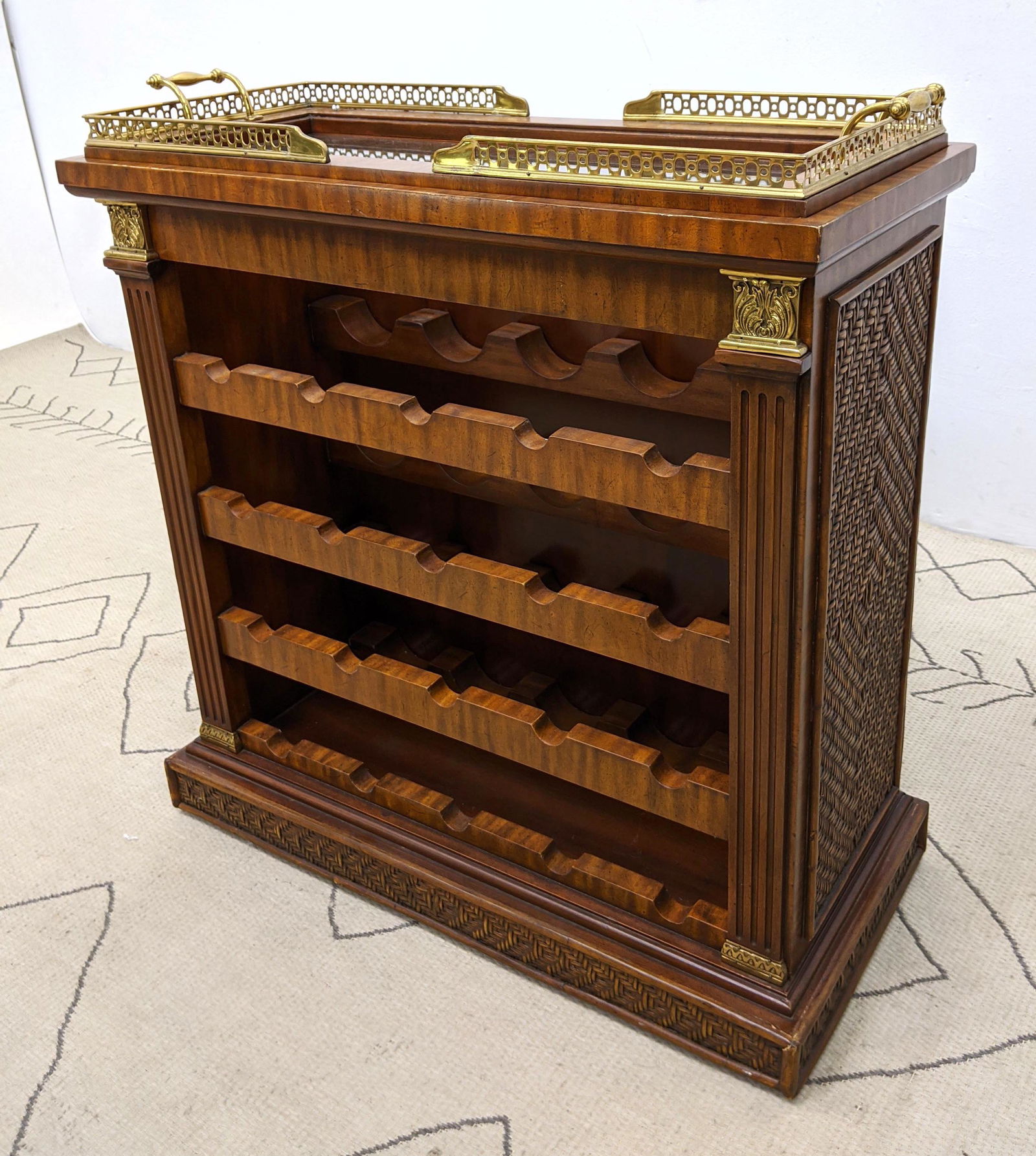 MAITLAND SMITH Bar Cabinet with Serving Tray Top.  Bott (1 of 12)