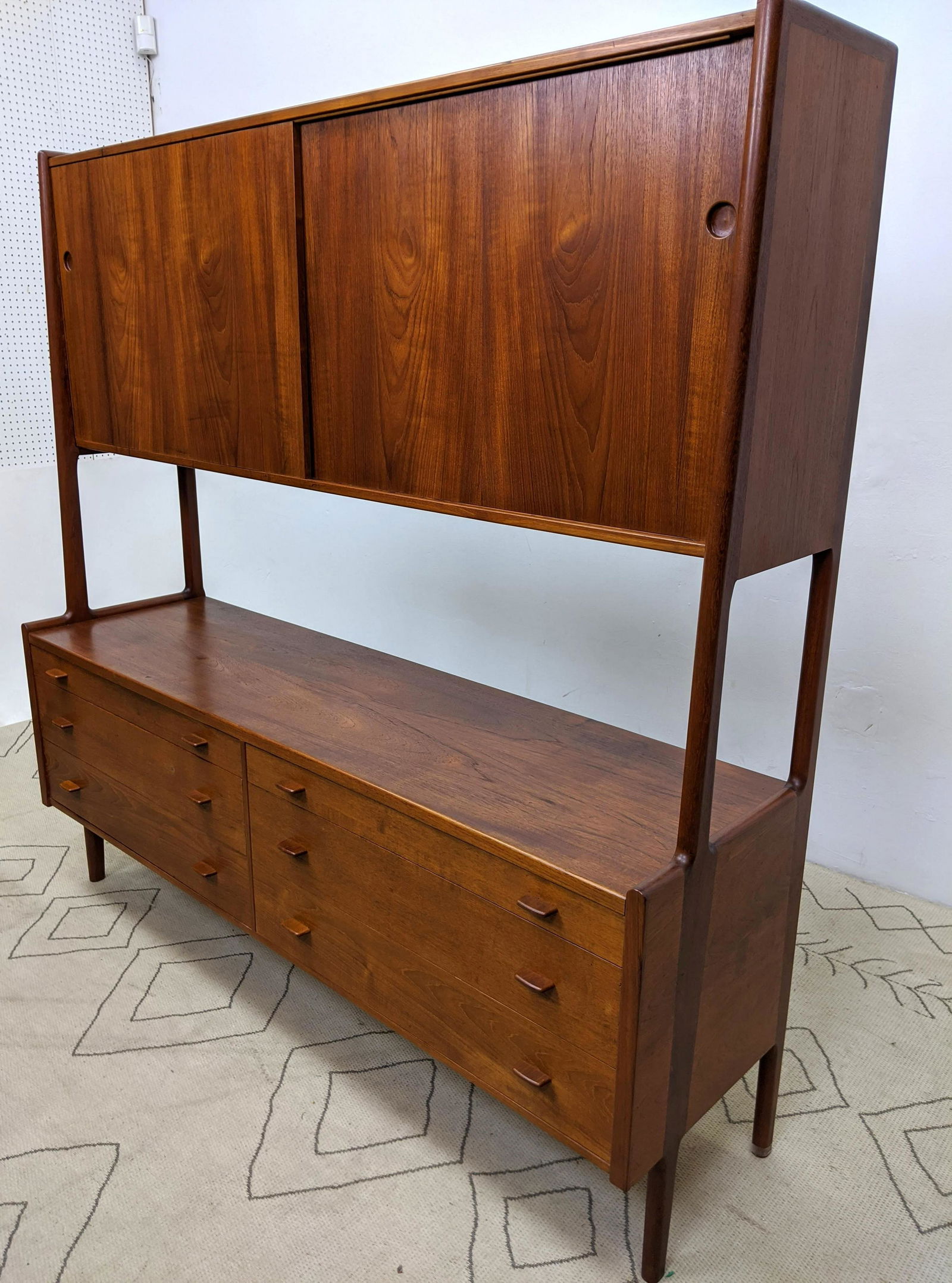 HANS WEGNER RY MOBLER Credenza Cabinet. Doors over draw (1 of 13)