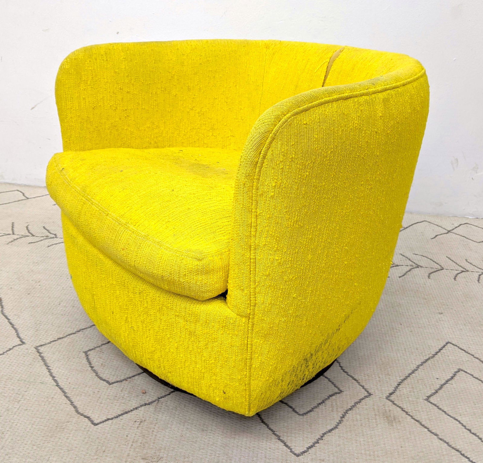 Yellow Milo Baughman Thayer Coggin Lounge Chair (1 of 12)
