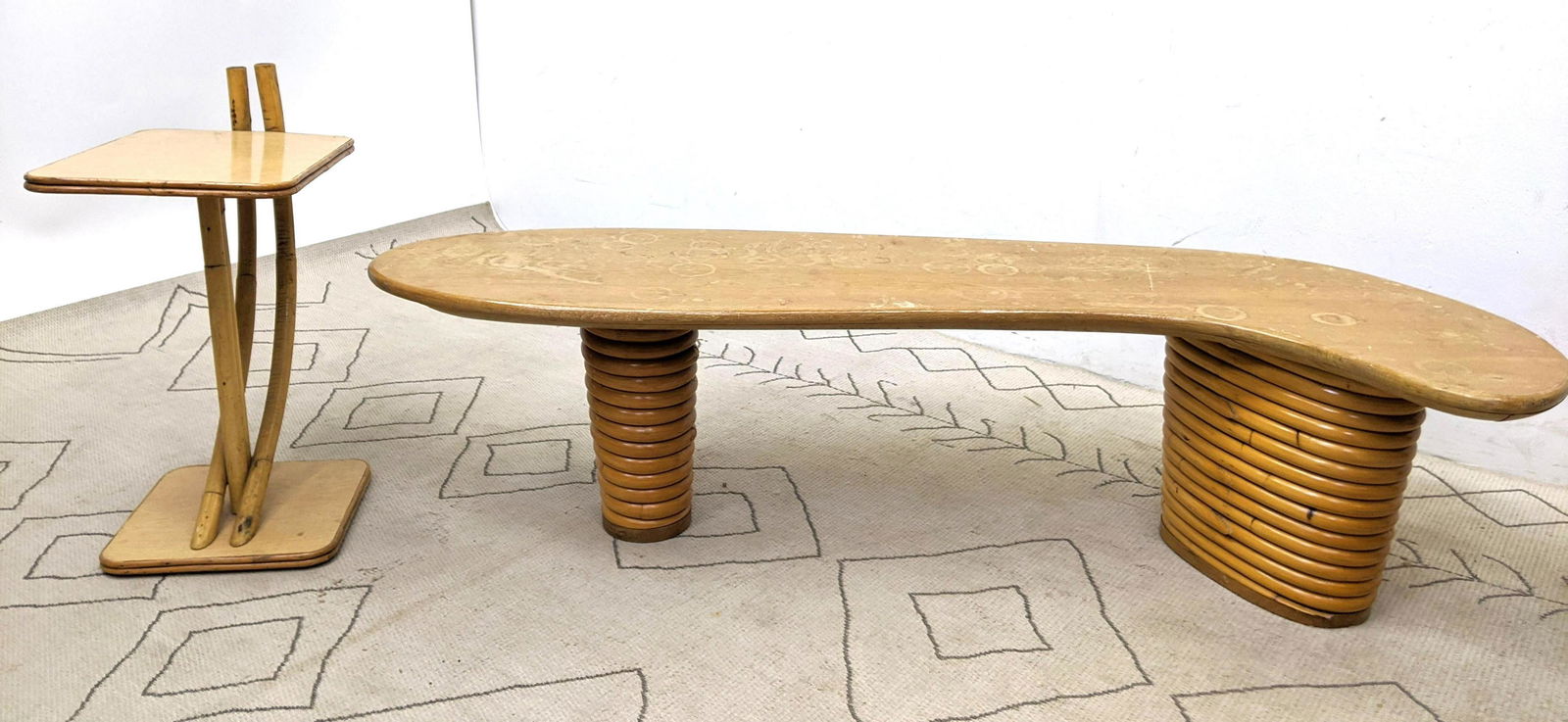 PAUL FRANKL  Biomorphic Coffee Cocktail Table and Side (1 of 20)