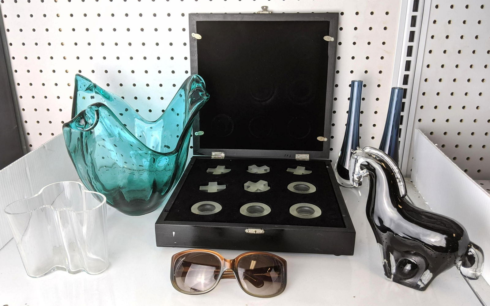 Art glass, Tic tac toe and Modernist vases.  Alvar Aalt (1 of 14)