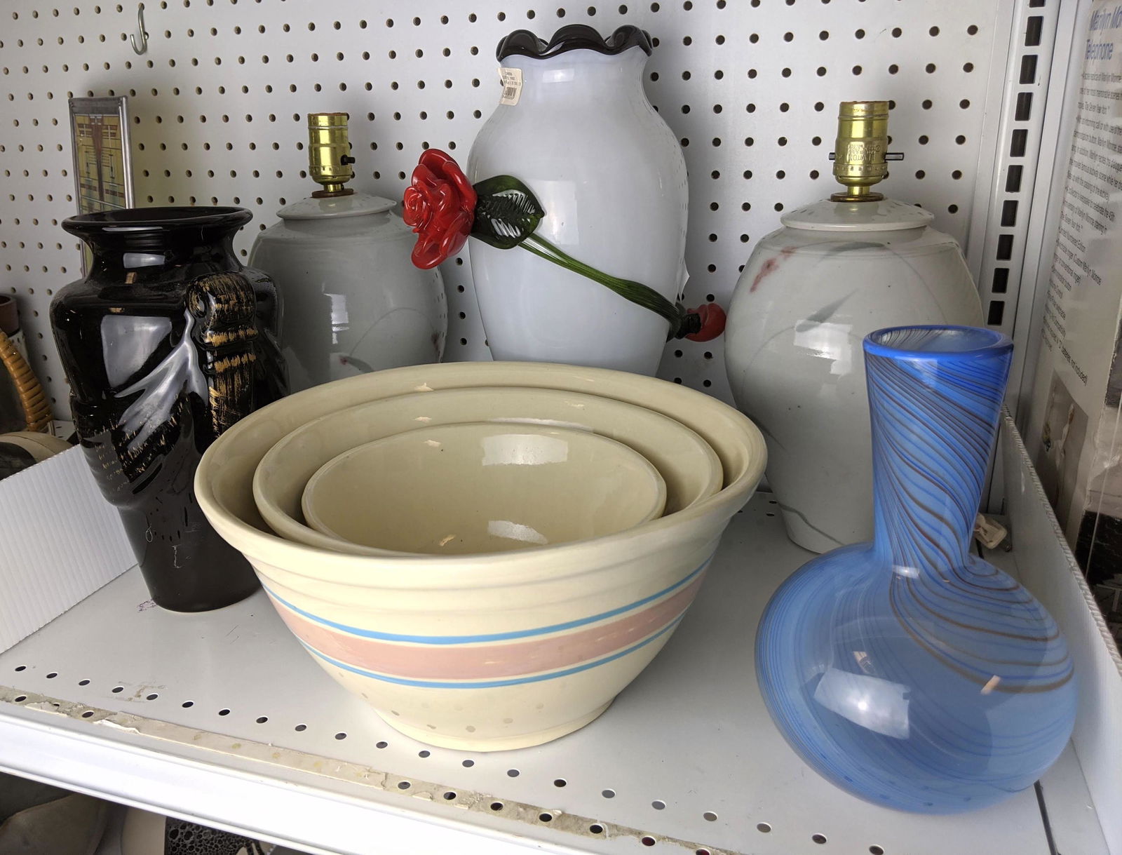 Dansk art glass, Ovenware and art glass lot. Artist sig (1 of 13)